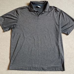 Nike Golf Dri Fit Polo Shirt Mens Size XL Heather Gray Short Sleeve Swoosh